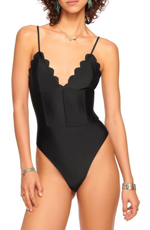 Womens Mikayla Scalloped One-Piece Swimsuit Product Image