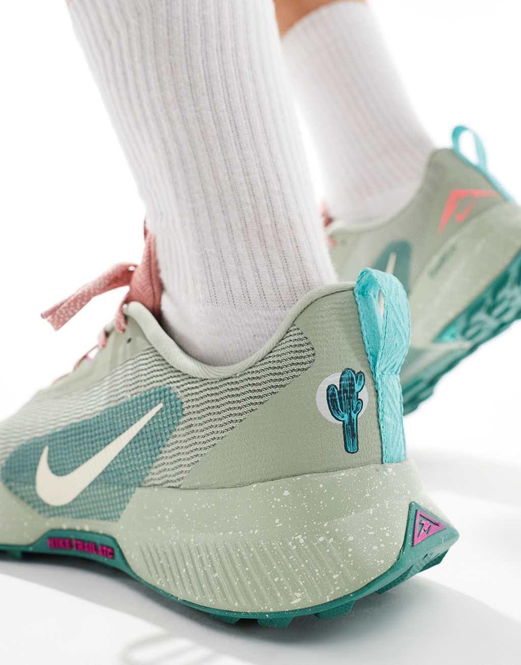 Nike Running Juniper Trail 3 sneakers in light green Product Image