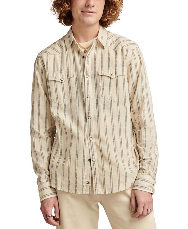 Lucky Brand Mens Striped Long Sleeve Mesa Western Shirt Product Image