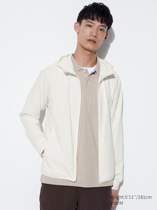 Mens Ultra Stretch Dry-Ex Full-Zip Hoodie Off White 3XL UNIQLO US Product Image