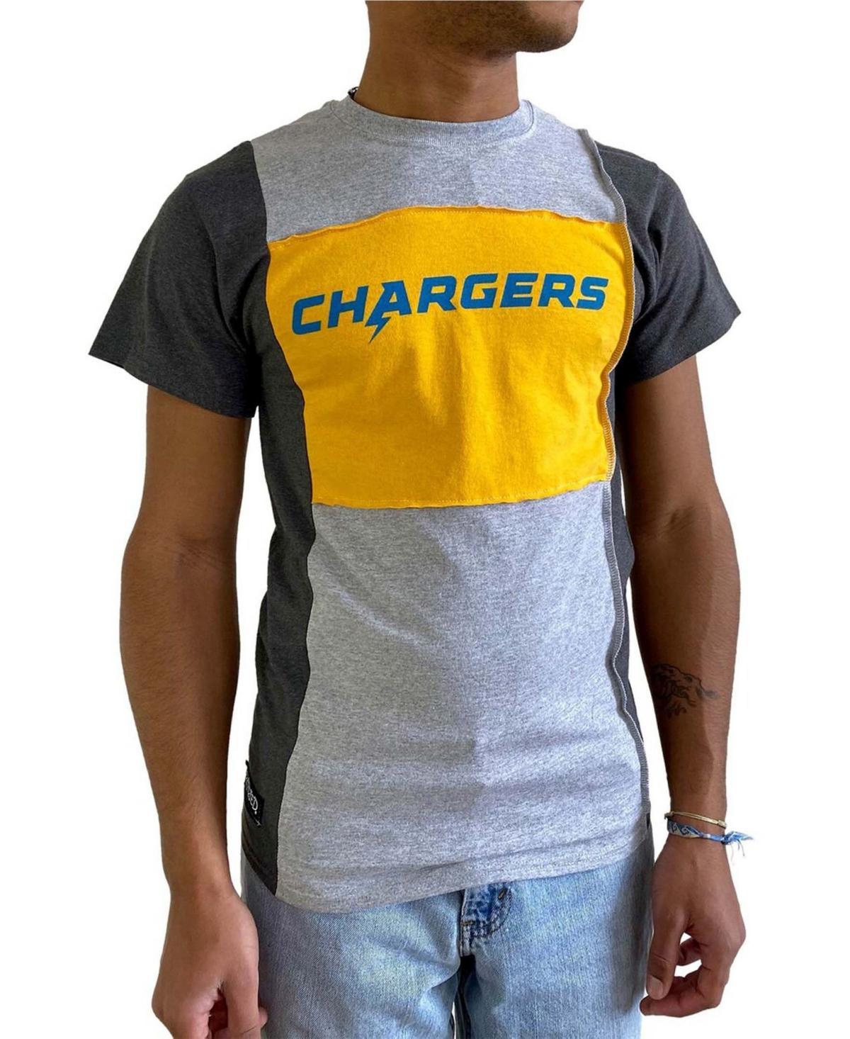 Mens Refried Apparel Heathered Gray Los Angeles Chargers Split T-Shirt Product Image