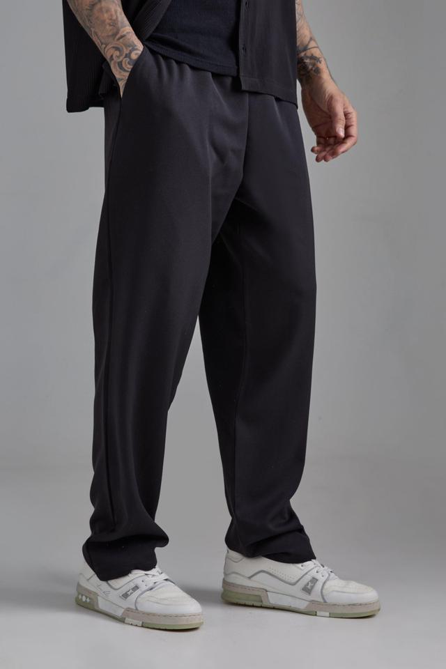 Tall Elasticated Waist Smart Straight Fit Pants | boohooMAN USA Product Image