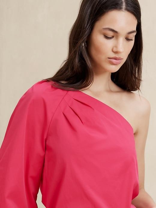 Taffeta One-Shoulder Top Product Image