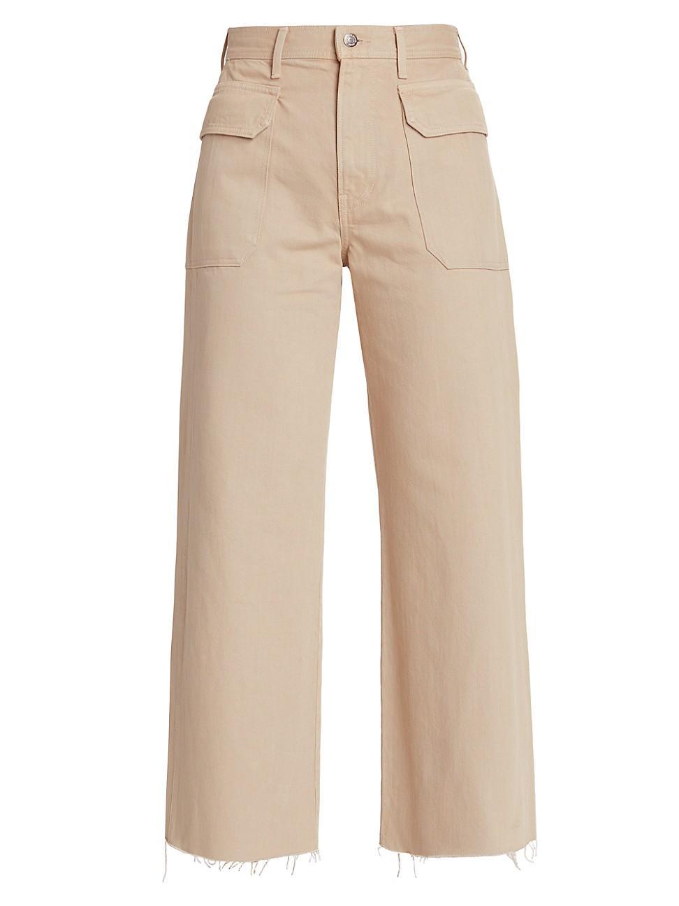 Womens Taylor High-Rise Front-Pocket Cropped Wide-Leg Jeans Product Image