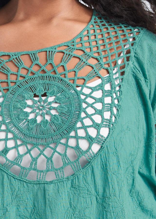 Crochet Top - Turquoise Product Image