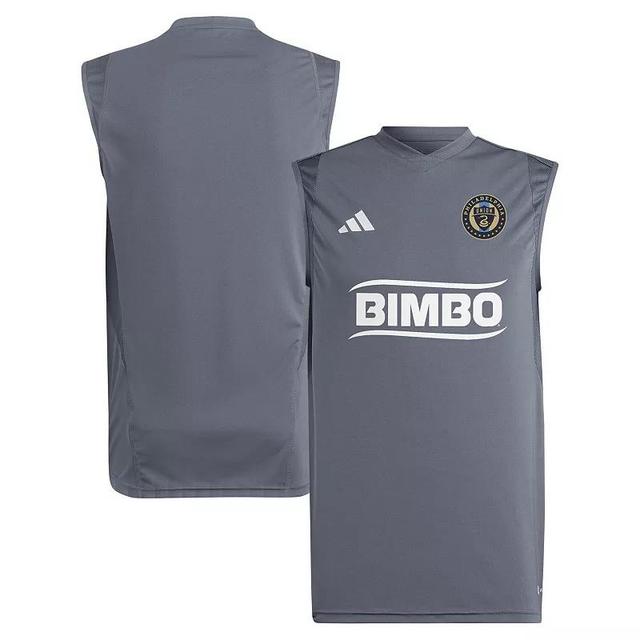 Mens adidas Gray Philadelphia Union 2024 Sleeveless Training Jersey Product Image