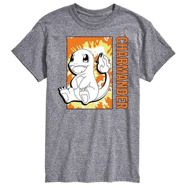 Mens Pokemon Tie Dye Charmander Tee White Product Image