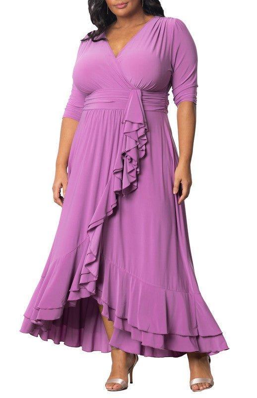 Veronica Ruffled Evening Gown - Plus Product Image