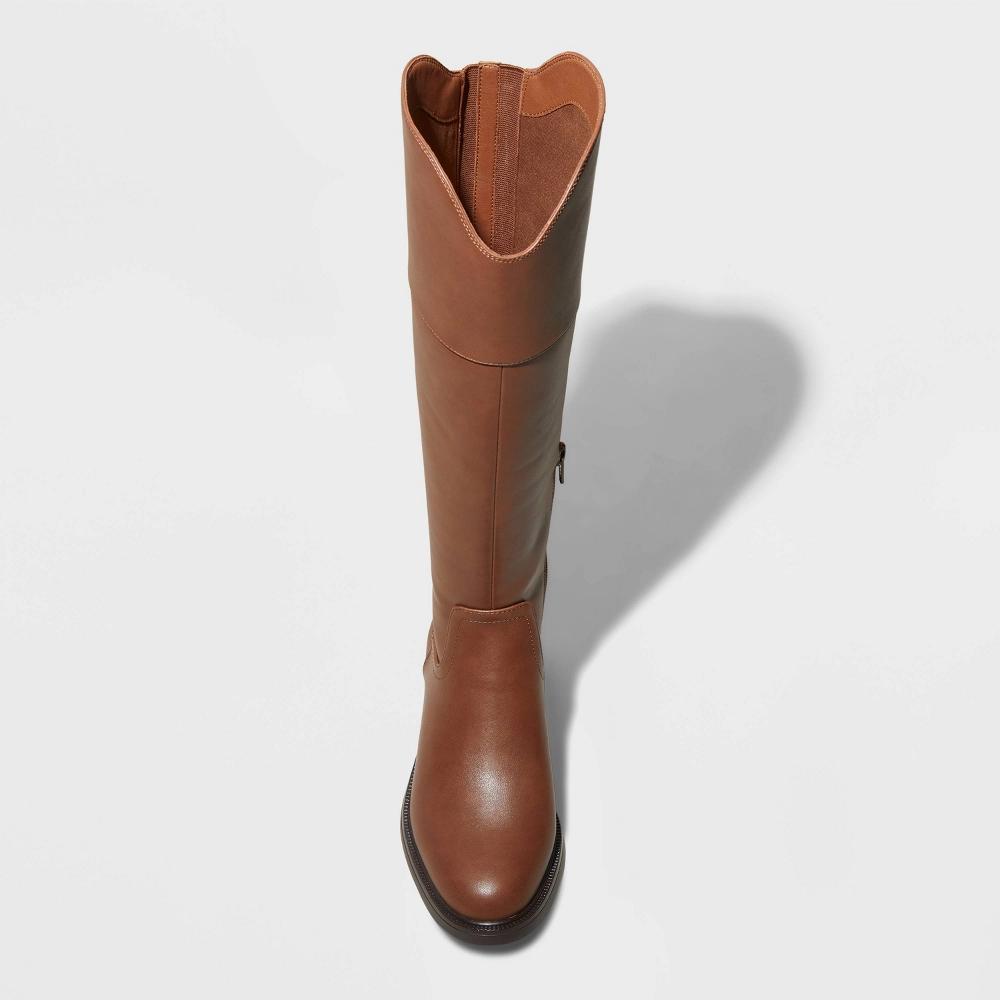 Womens Sienna Tall Riding Boots - A New Day Brown 6 Product Image