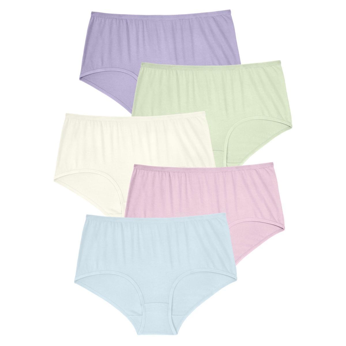 Comfort Choice Womens Stretch Cotton Brief 5-Pack Product Image