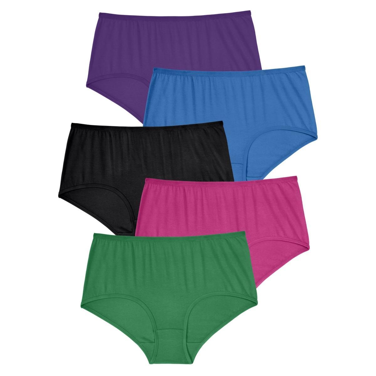 Comfort Choice Womens Stretch Cotton Brief 5-Pack Product Image