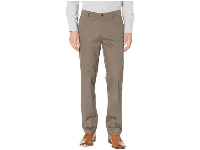 Dockers Straight Fit Signature Khaki Lux Cotton Stretch Pants D2 - Creased (Dark Pebble) Men's Casual Pants Product Image