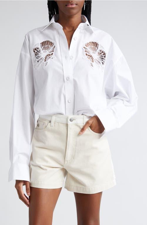 Womens Cornelli Cotton Crochet Cut-Out Shirt Product Image