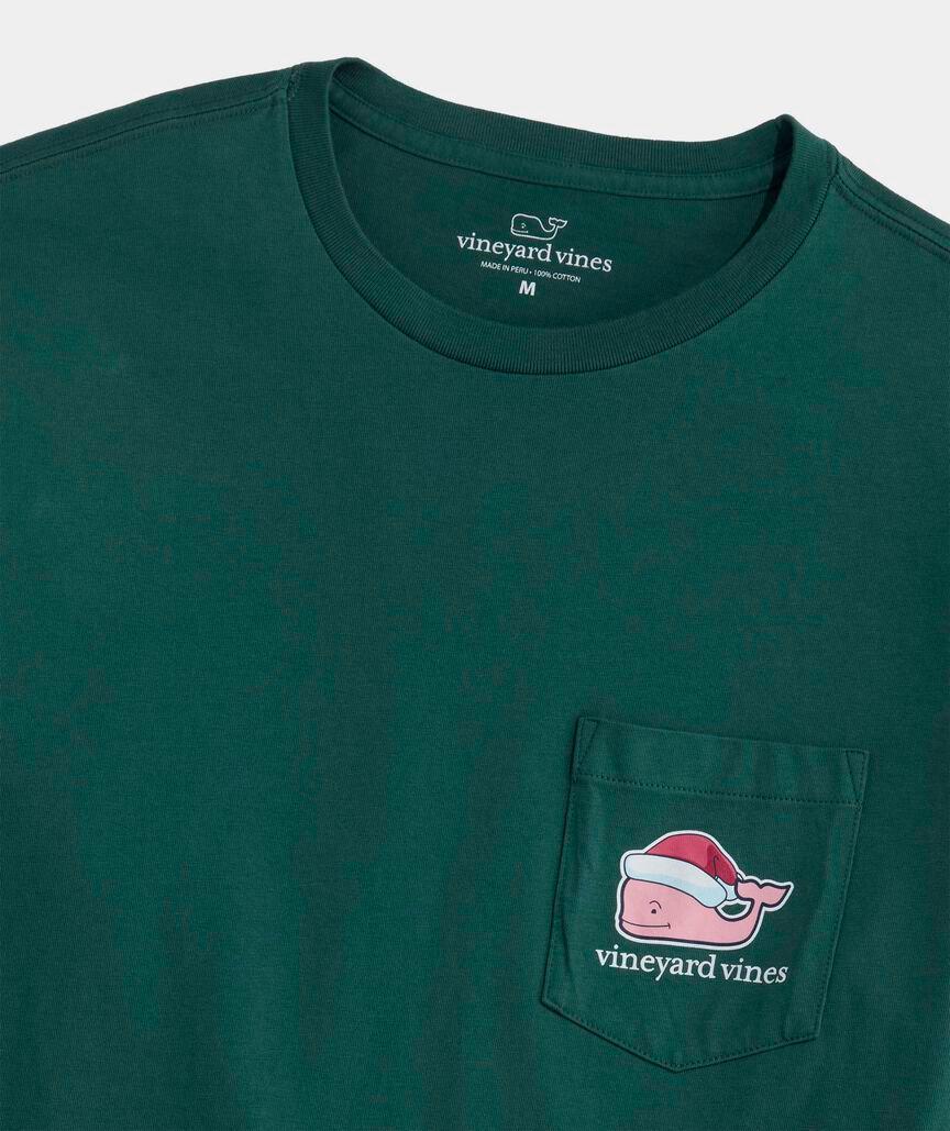 Santa Whale Long-Sleeve Pocket Tee Product Image