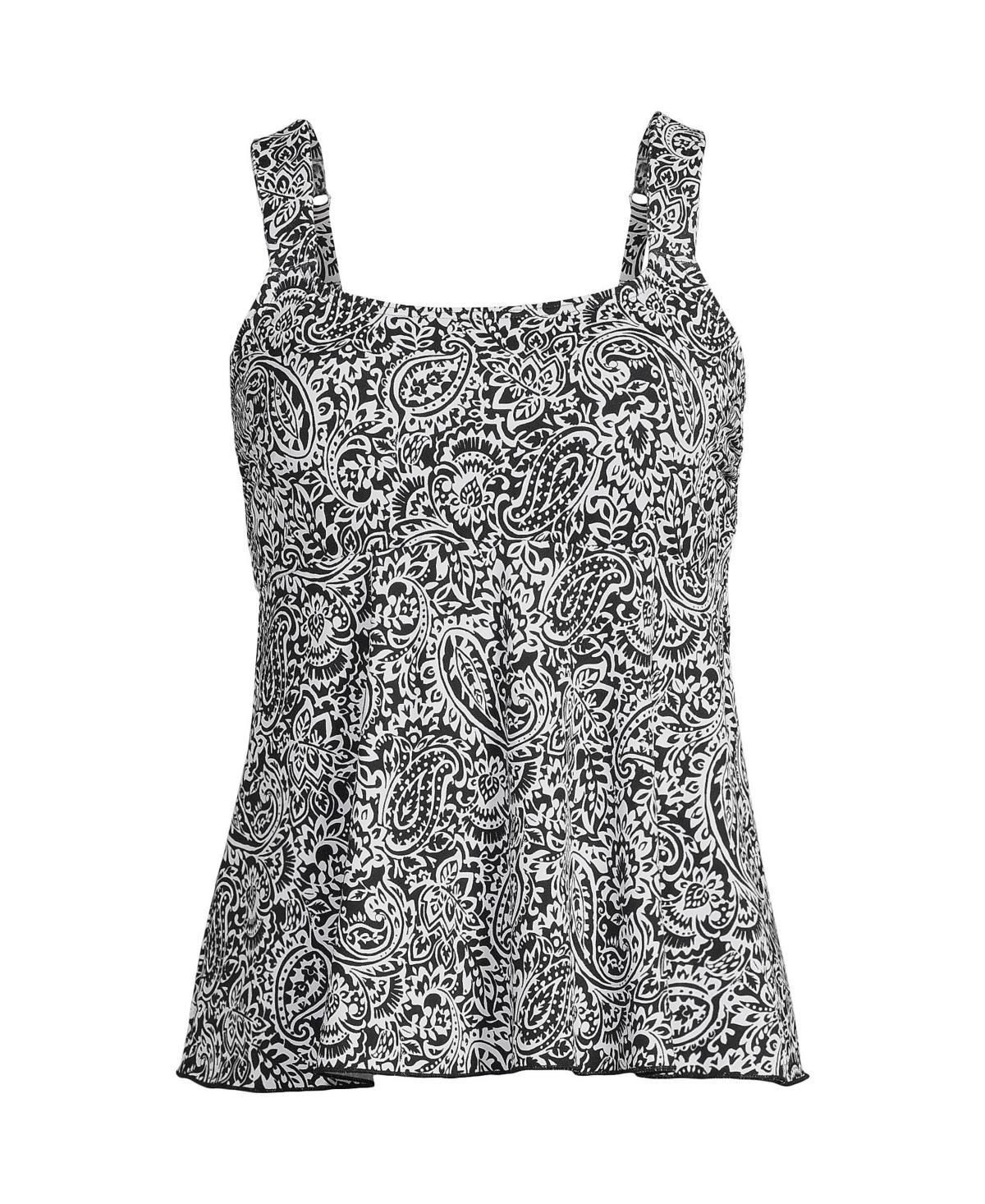 Lands End Womens Mastectomy Flutter Tankini Top Product Image