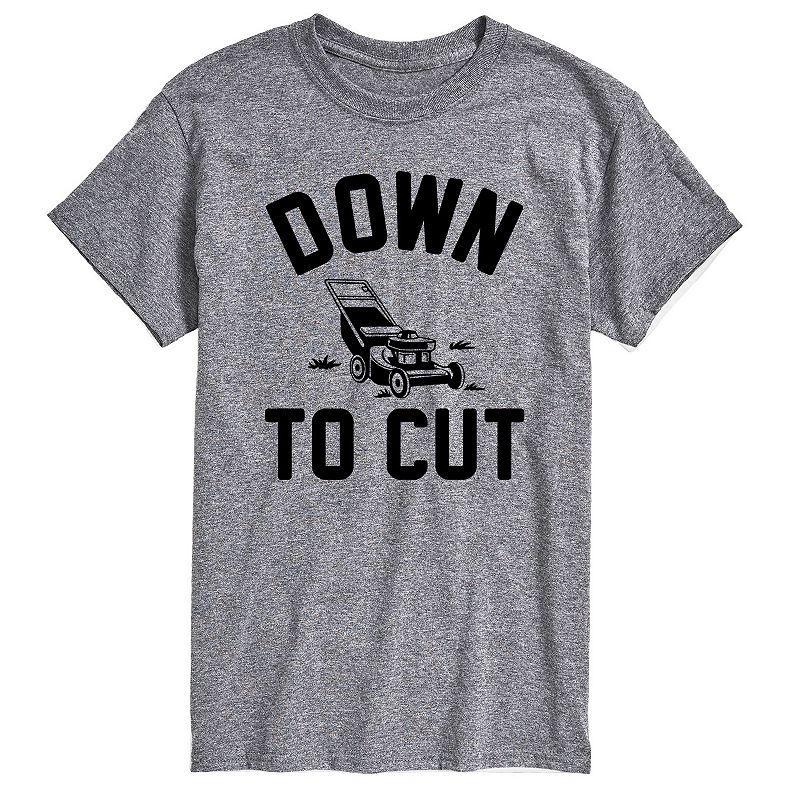 Big & Tall Down To Cut Lawn Mower Graphic Tee, Mens Product Image