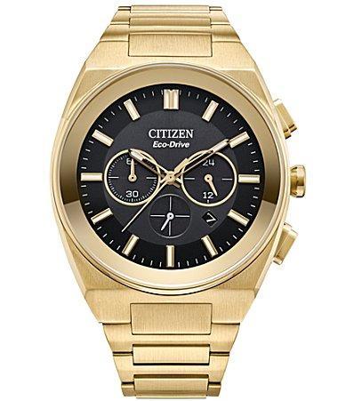 Citizen Mens Gold Eco-Drive Water Resistance 50 Stainless Steel Bracelet Watch Product Image