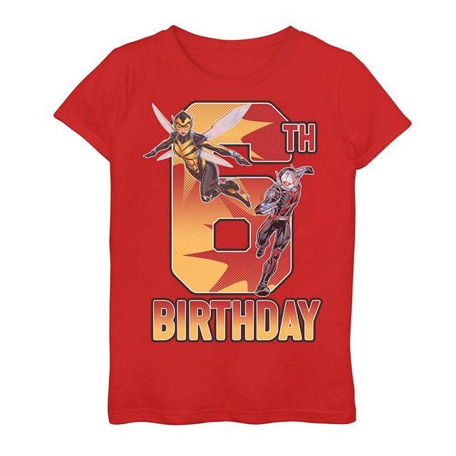 Girls 7-16 Marvel Wasp Ant-Man 6th Birthday Tee, Girls Product Image