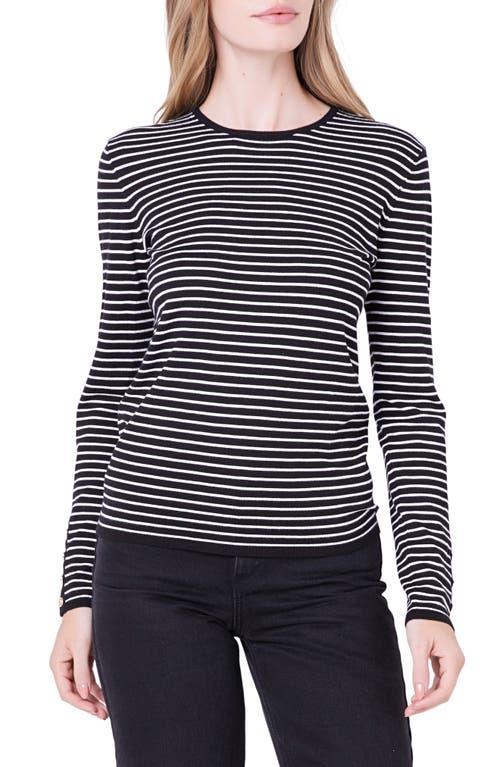 Womens Stripe Knit Sweater - Tan Product Image