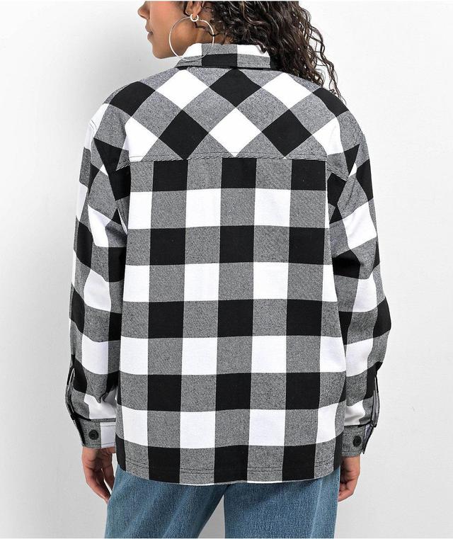 Empyre Akrin Black & White Plaid Flannel Shirt Product Image