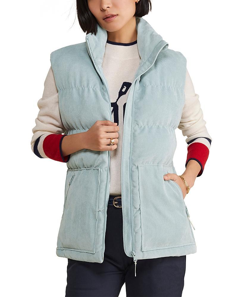 Womens Oversized Corduroy Puffer Vest Product Image