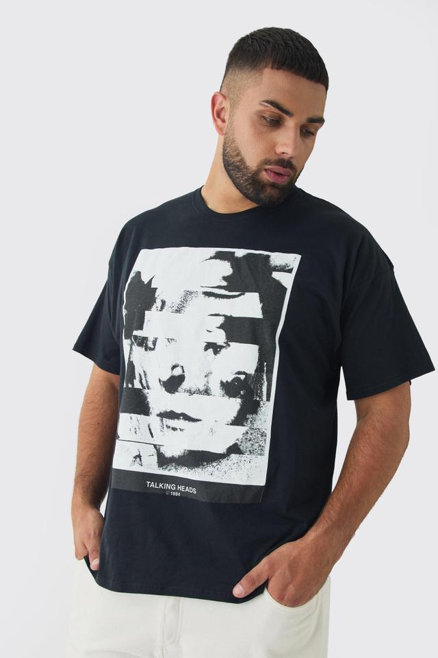 Plus Talking Heads License Print T-shirt | boohooMAN USA Product Image