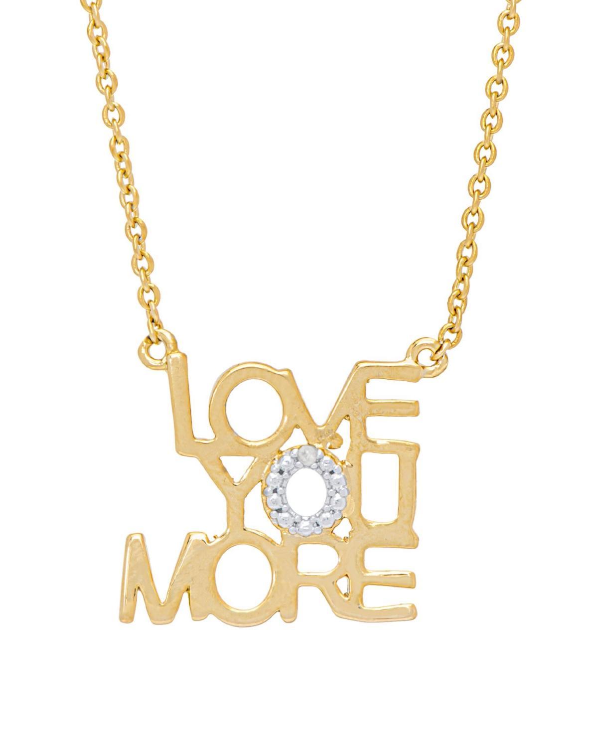 Macys Womens Diamond Accent Love You More Necklace Product Image