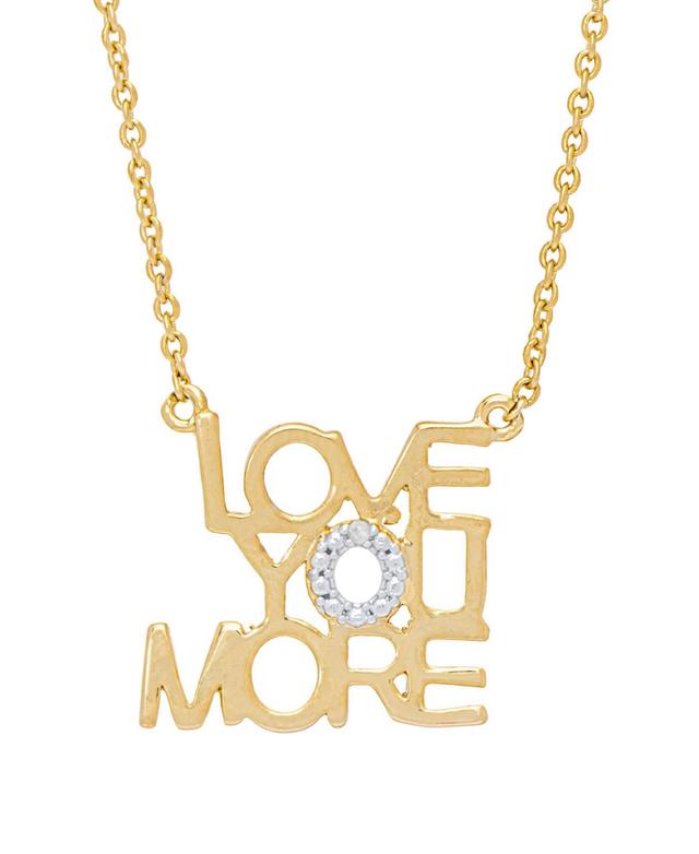 Macys Womens Diamond Accent Love You More Necklace Product Image