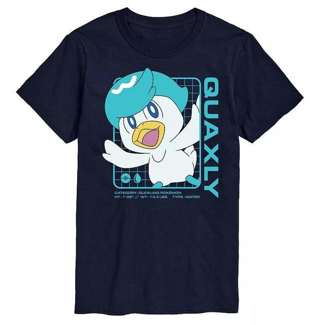 Mens Pokemon Quaxly Stats Graphic Tee Blue Product Image