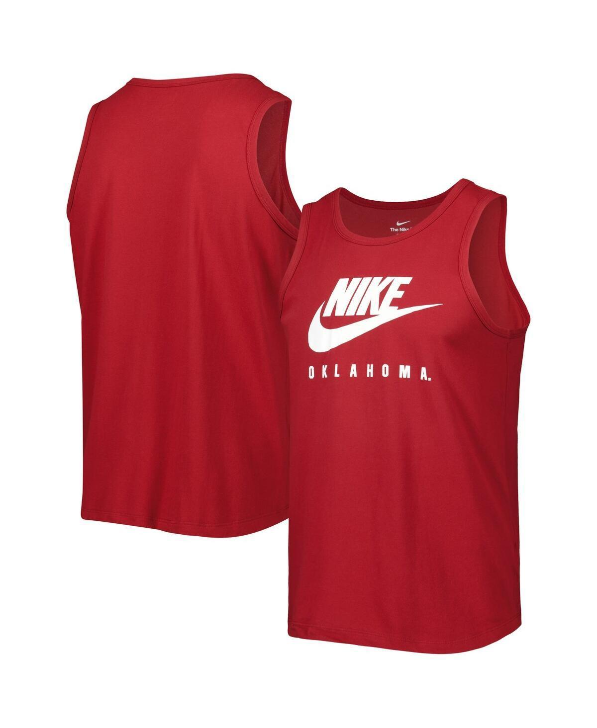 Mens Nike Crimson Oklahoma Sooners Futura Performance Scoop Neck Tank Top Product Image