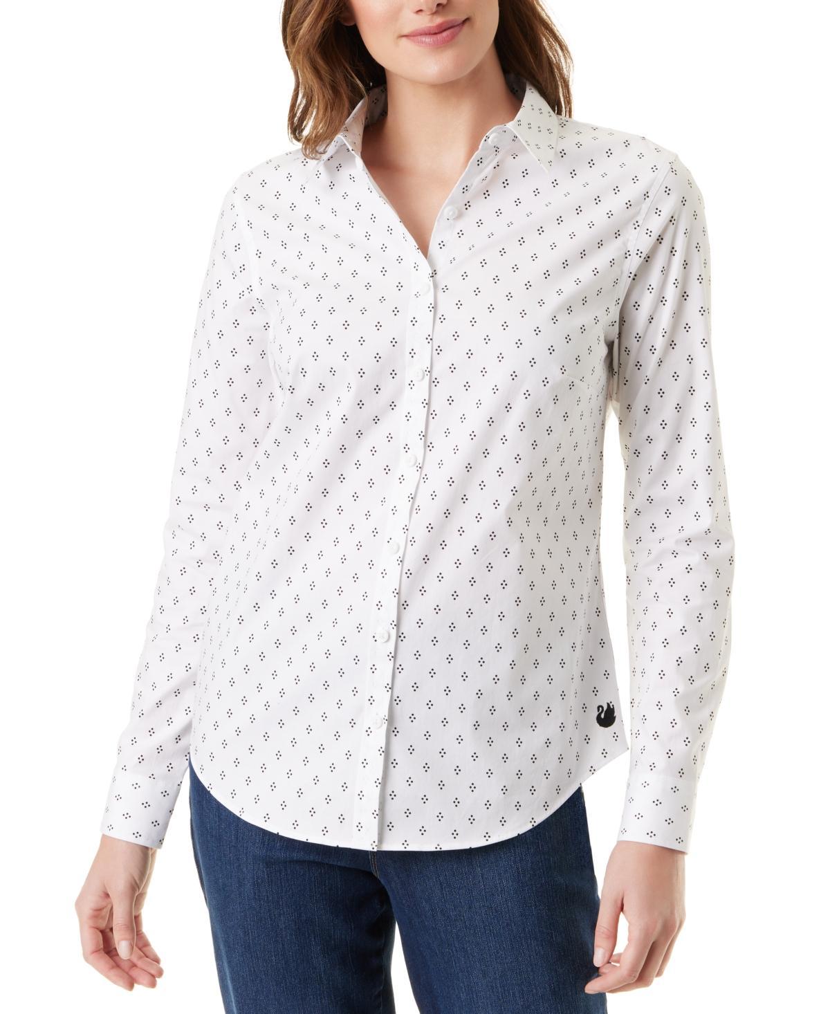 Gloria Vanderbilt Womens Amanda Printed Button-Front Shirt Product Image