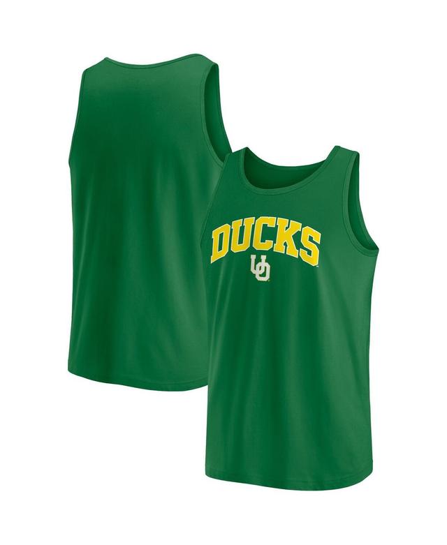 Mens Fanatics Green Oregon Ducks Block Arch Tank Top Product Image