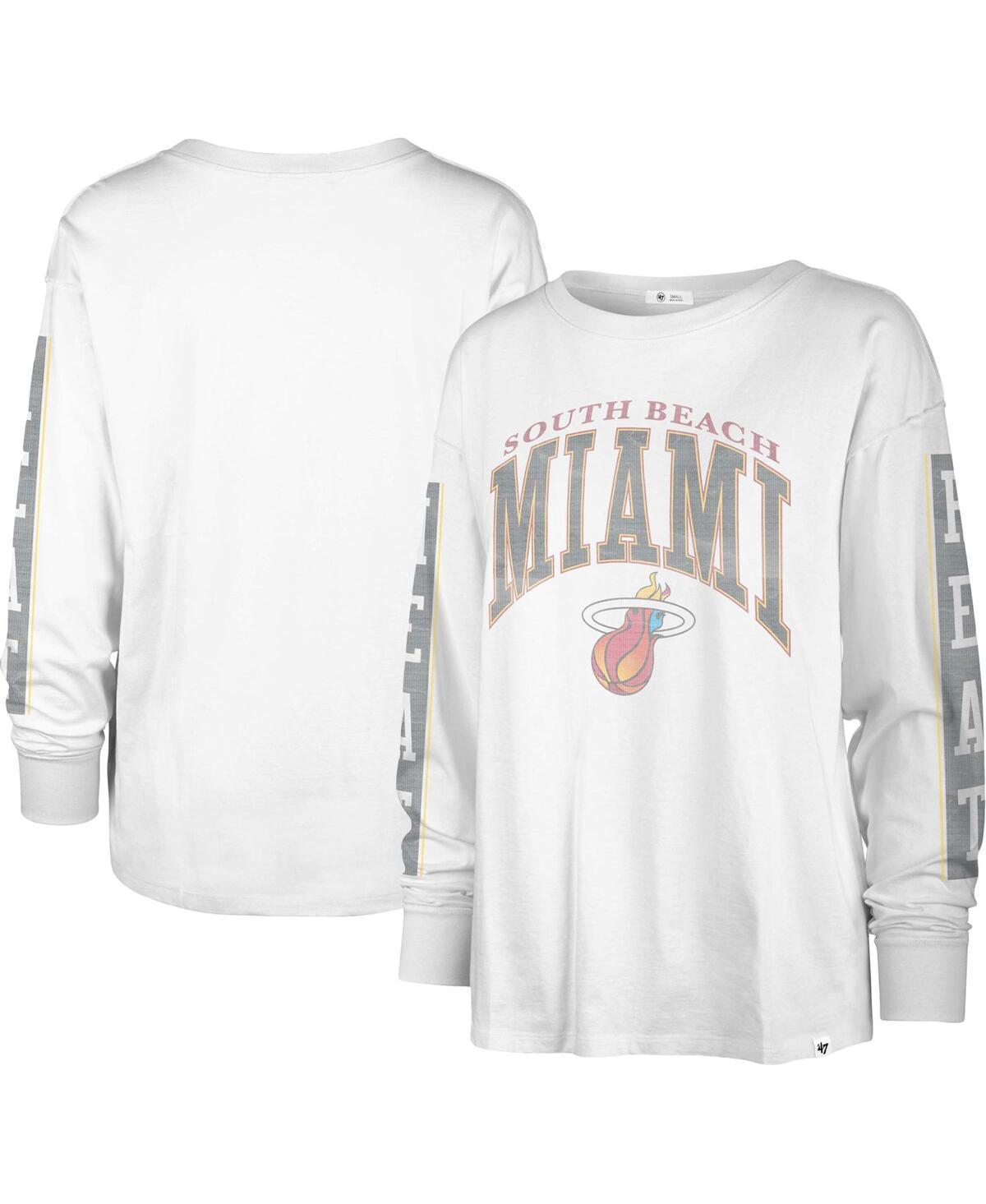 Womens 47 White Miami Heat City Edition SOA Long Sleeve T-Shirt Product Image