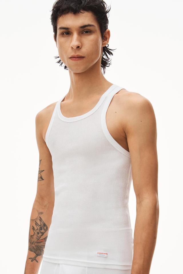 Men's Tank In Ribbed Cotton Jersey Product Image