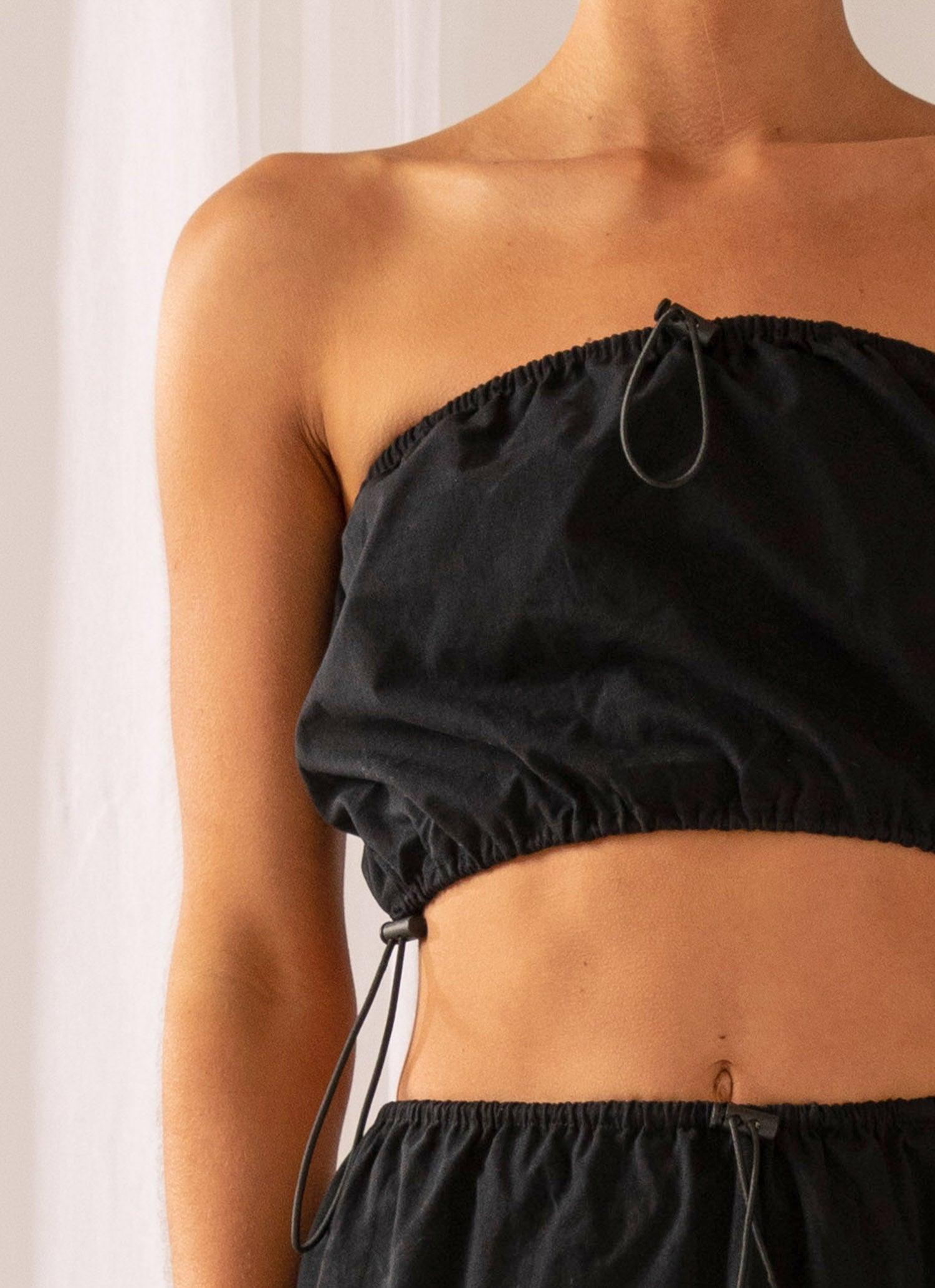 Home Skillet Drawstring Top - Black Product Image