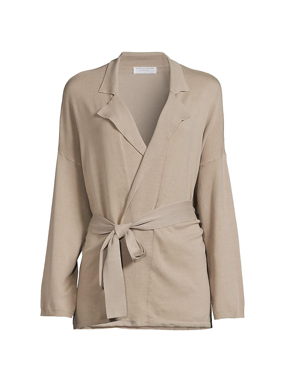 Womens Organic Cotton Wrap Knit Jacket Product Image