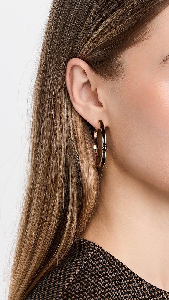 Tory Burch Kira Enamel Hoop Earrings | Shopbop Product Image