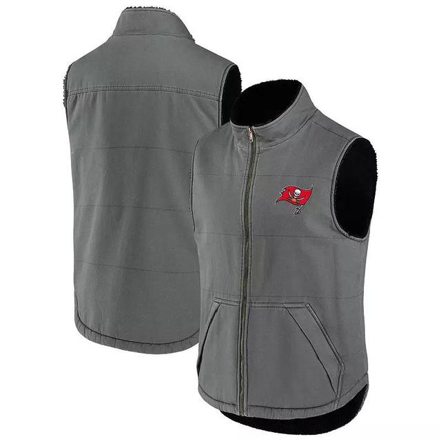 Mens NFL x Darius Rucker Collection by Fanatics Gray Tampa Bay Buccaneers Sherpa-Lined Full-Zip Vest Product Image