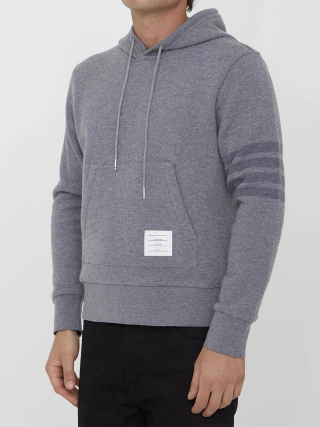 Grey Wool Hoodie Product Image