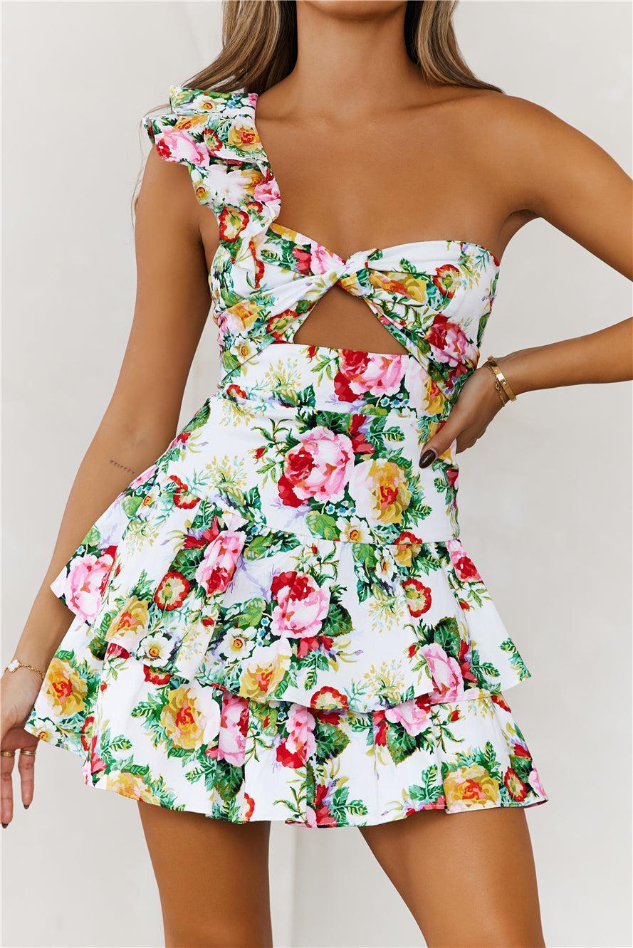 HELLO MOLLY Ruffled Out Dress Floral Print Product Image