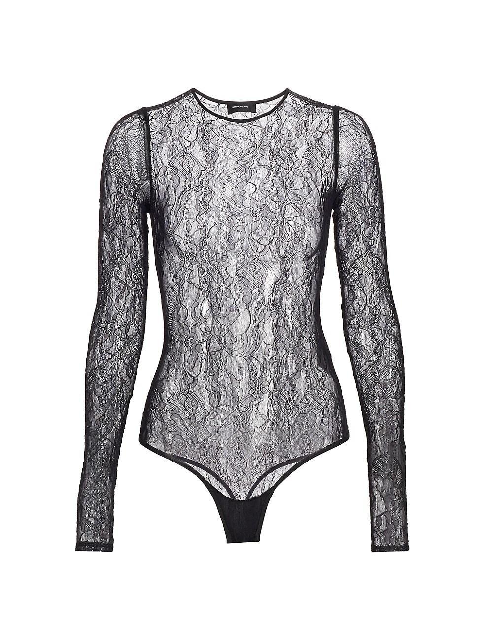 Womens Swirling Lace Bodysuit Product Image