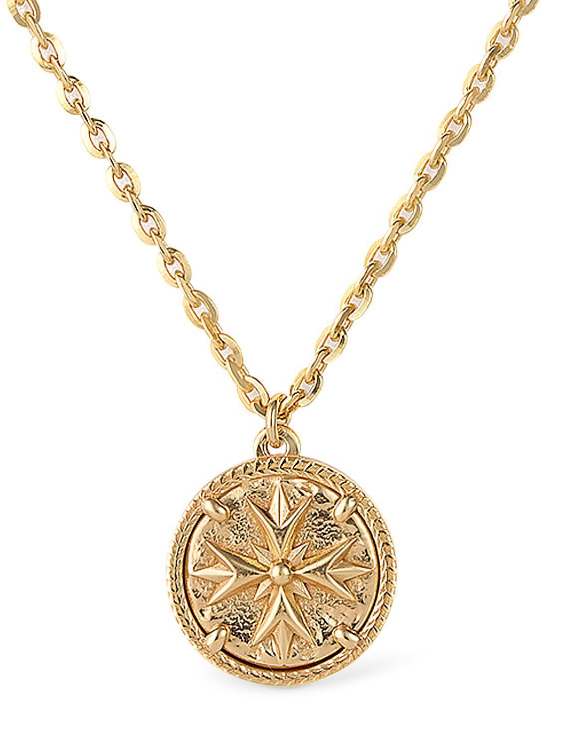 EMANUELE BICOCCHI Crest Tag Pendant Necklace In Gold Product Image