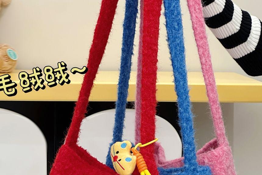 Applique Fluffy Bucket Bag / Bag Charm / Set Product Image