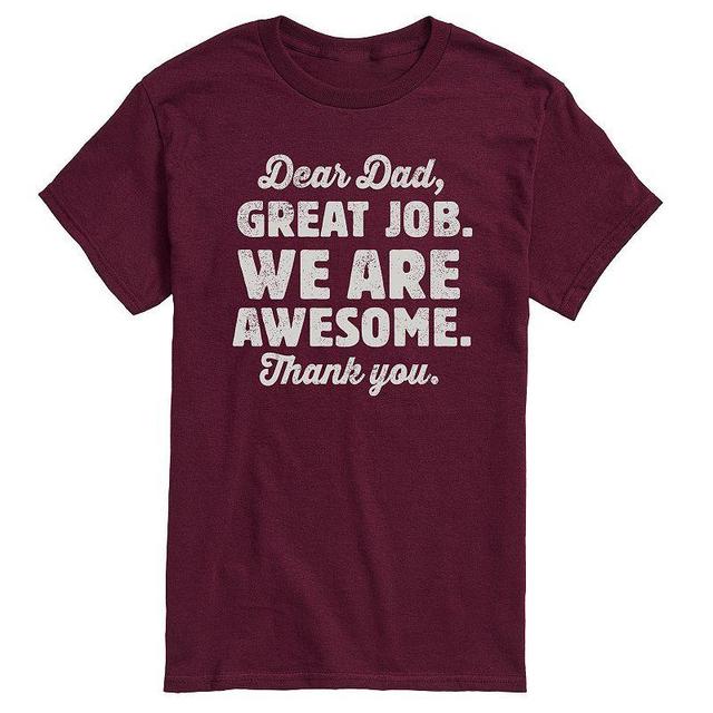 Mens Dear Dad Great Job Graphic Tee Product Image