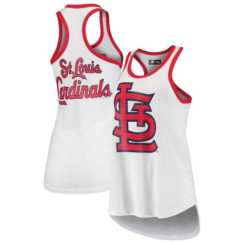 Womens G-III 4Her by Carl Banks White St. Louis Cardinals Tater Racerback Tank Top Product Image