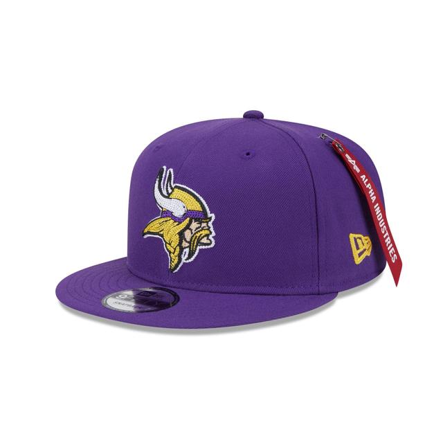 Alpha Industries x Minnesota Vikings Purple 9FIFTY Snapback Hat Male Product Image