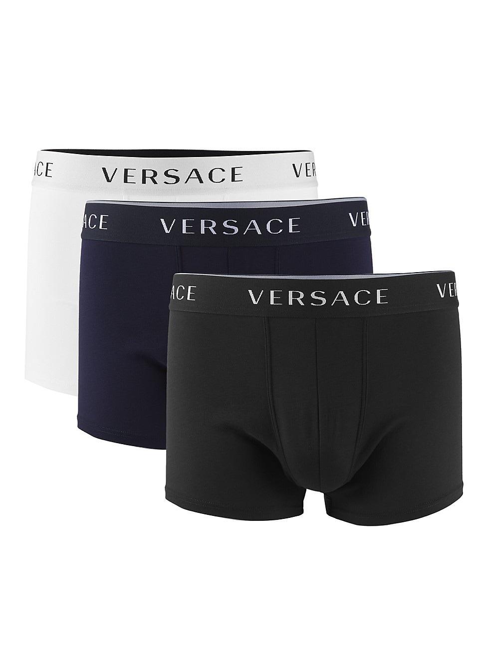 Mens 3-Pack Solid Logo Boxer Briefs Product Image