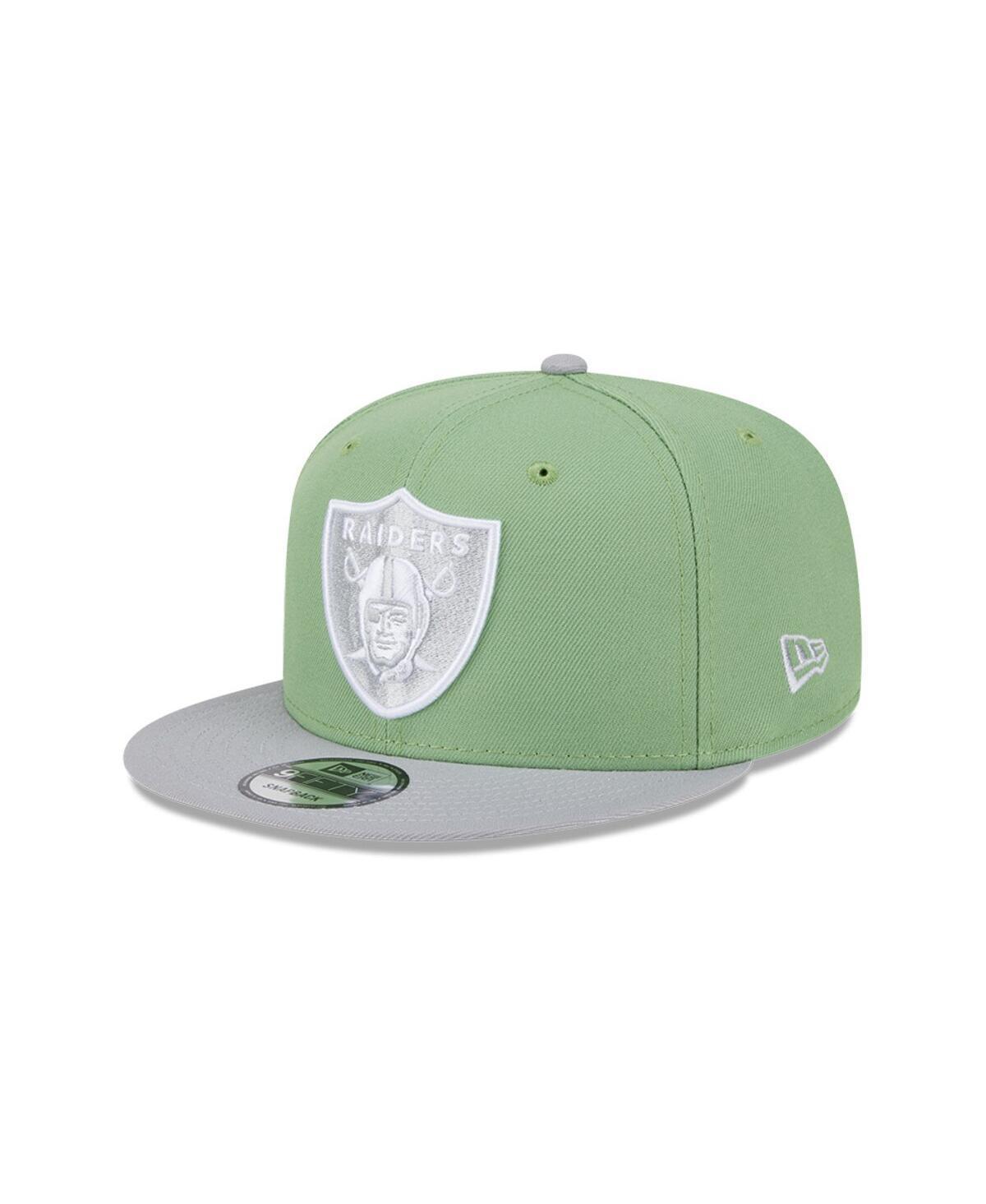 New Era Mens Green Las Vegas Raiders Two-Tone Color Pack 9FIFTY Snapback Hat - Green, Gray Product Image