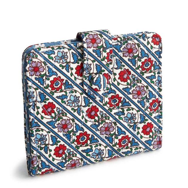 Vera Bradley Small Tab Wallet Women in Bias Mini Vines Ribbons Red/White Product Image