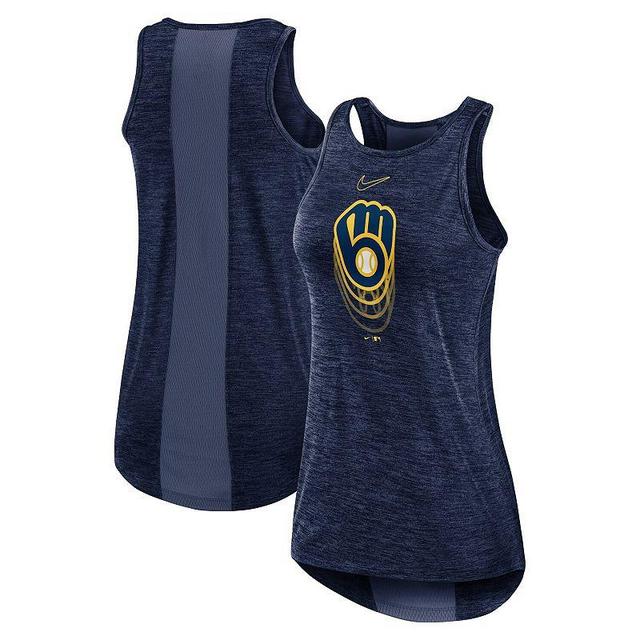 Womens Nike College Navy Seattle Seahawks High Neck Performance Tank Top Product Image